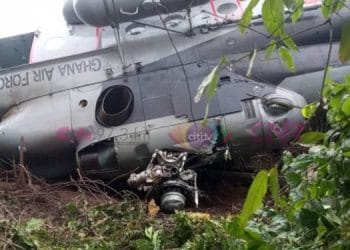 Breaking News: Military Helicopter crashes in Ashanti Region