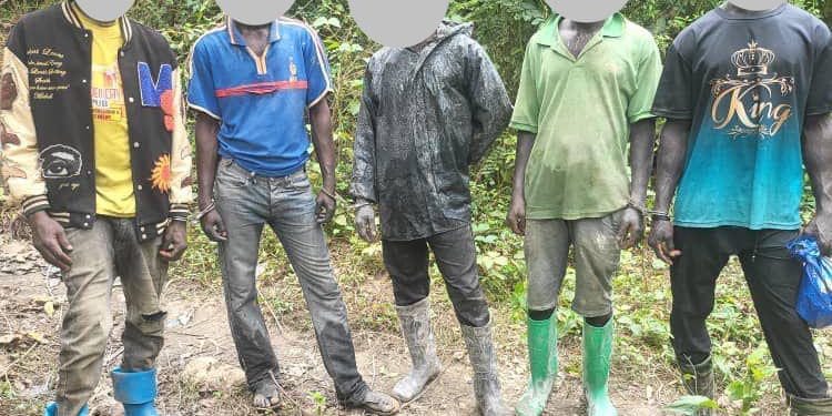 Six Illegal Miners Arrested at Sefwi Mrewa