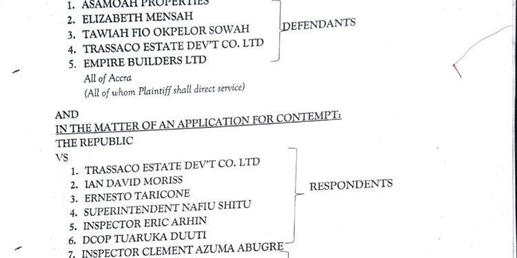 TRASSACO & SIX OTHERS FACE COMTEMPT OF COURT