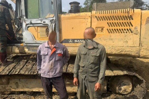 NAIMOS Taskforce Nabs Two Chinese Nationals in Birim North Galamsey Bust
