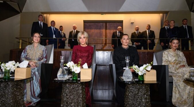 Princesses Lalla Khadija, Lalla Meryem, & Lalla Hasnaa, Joined by Brigitte Macron, Attend Opening Show of Rabat Royal Theater