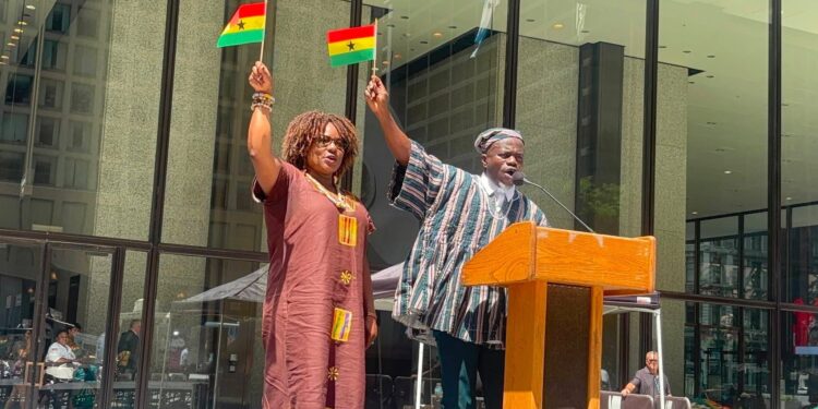 A historic ascent: Ghana’s flag rises over Chicago