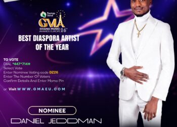 Daniel Jeddman Earns Four Major Nominations at Ghana Music Awards Europe 2026